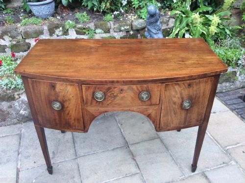 SUPER SMALL GEORGIAN BOW FRONT SIDEBOARD - ADDITIONAL PHOTO 8