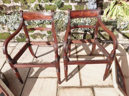 PAIR OF REGENCY ELBOW CHAIRS - ADDITIONAL PHOTO 4
