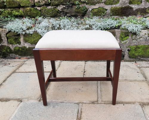mahogany stool - CATEGORY: ANTIQUE STOOLS - DATED 1900