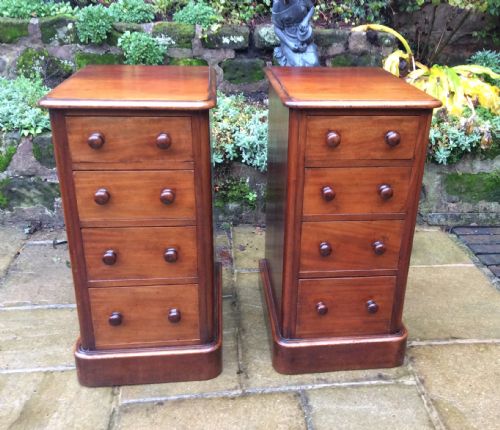a pair of bedside drawers - CATEGORY: ANTIQUE CABINETS - DATED VICTORIAN