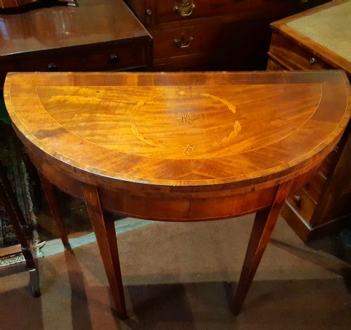 GEORGIAN INLAID MAHOGANY CARD TABLE - ADDITIONAL PHOTO 1