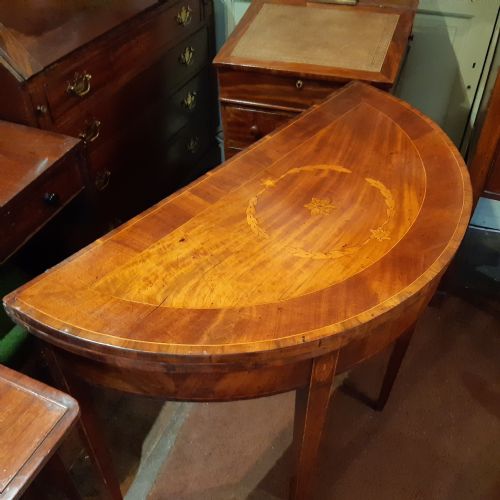 GEORGIAN INLAID MAHOGANY CARD TABLE - ADDITIONAL PHOTO 4
