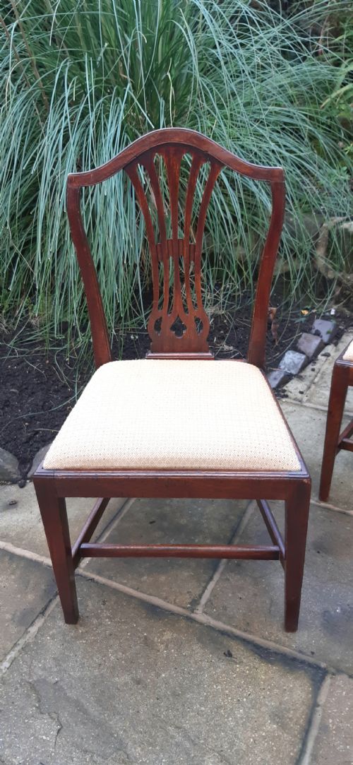 SIX GEORGIAN HEPPLEWHITE MAHOGANY DINING CHAIRS - ADDITIONAL PHOTO 2