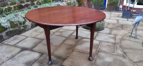 GEORGIAN MAHOGANY DROP LEAF DINING TABLE - ADDITIONAL PHOTO 1
