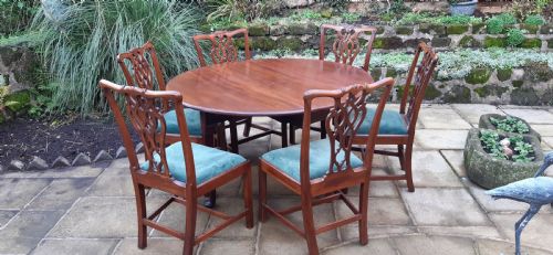 GEORGIAN MAHOGANY DROP LEAF DINING TABLE - ADDITIONAL PHOTO 3
