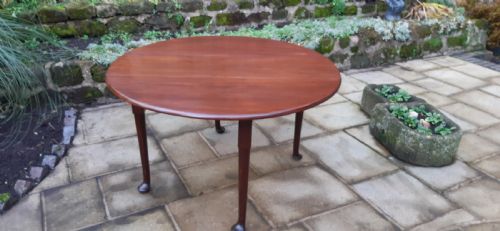 GEORGIAN MAHOGANY DROP LEAF DINING TABLE - ADDITIONAL PHOTO 4
