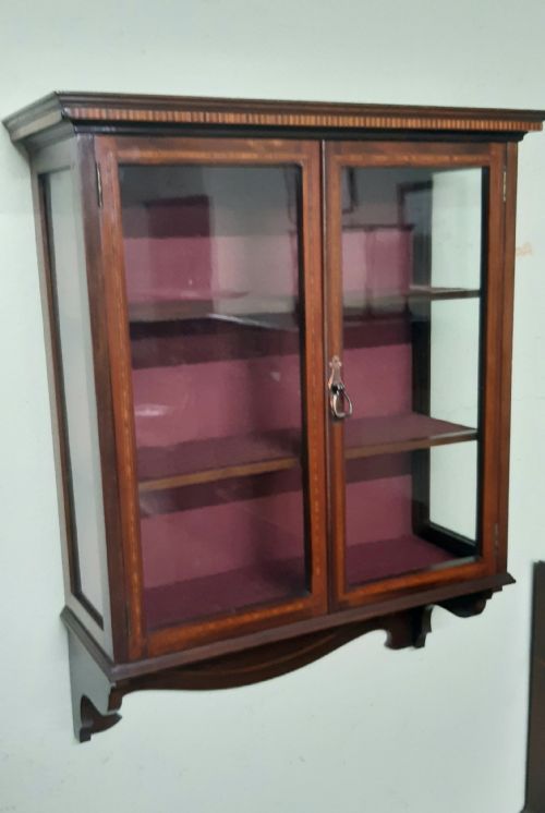 EDWARDIAN WALL HANGING DISPLAY CABINET - ADDITIONAL PHOTO 1