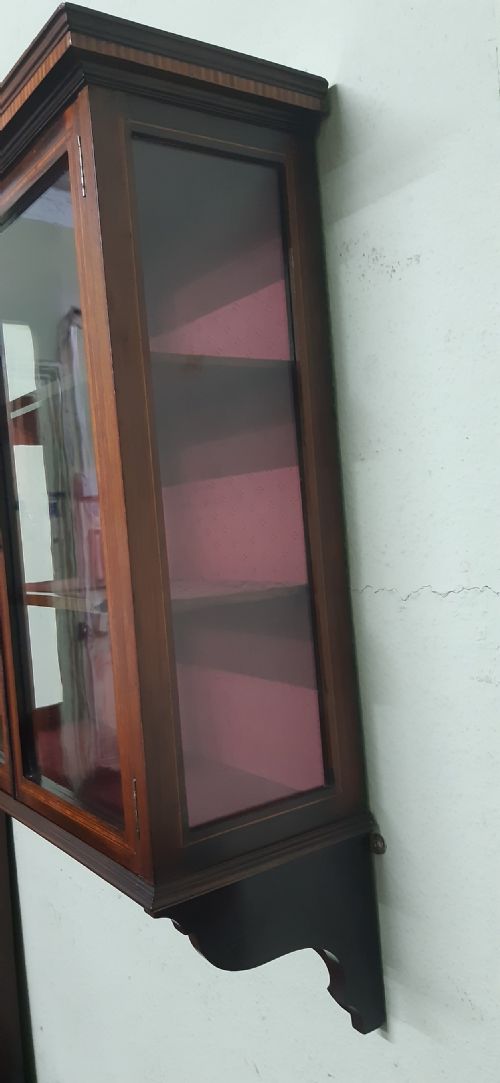 EDWARDIAN WALL HANGING DISPLAY CABINET - ADDITIONAL PHOTO 2