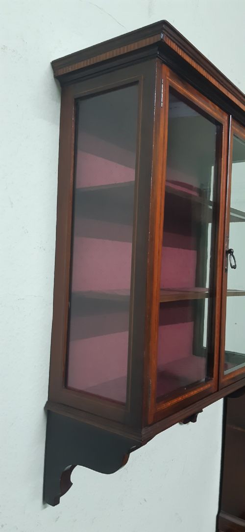 EDWARDIAN WALL HANGING DISPLAY CABINET - ADDITIONAL PHOTO 5