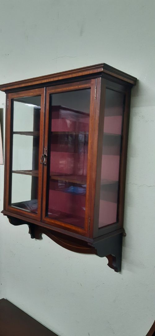 EDWARDIAN WALL HANGING DISPLAY CABINET - ADDITIONAL PHOTO 6