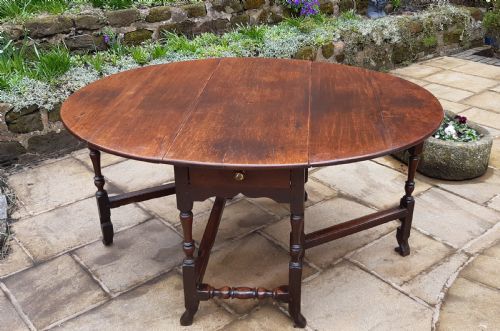 super late 17th c oak dining table - CATEGORY: ANTIQUE TABLES - DATED 1700