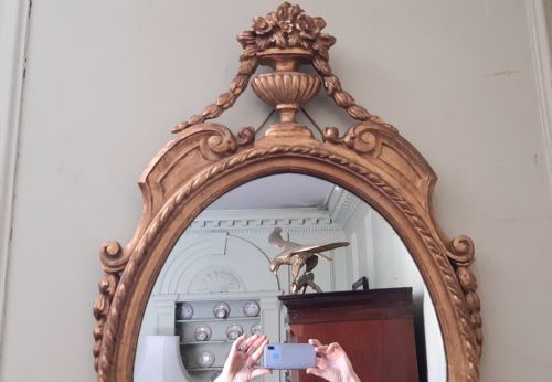 OVAL GILT MIRROR - ADDITIONAL PHOTO 3