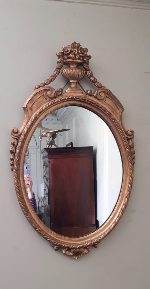 OVAL GILT MIRROR - ADDITIONAL PHOTO 4
