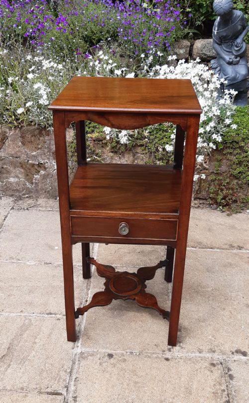 georgian mahogany bedside table - CATEGORY: ANTIQUE CABINETS - DATED 1800