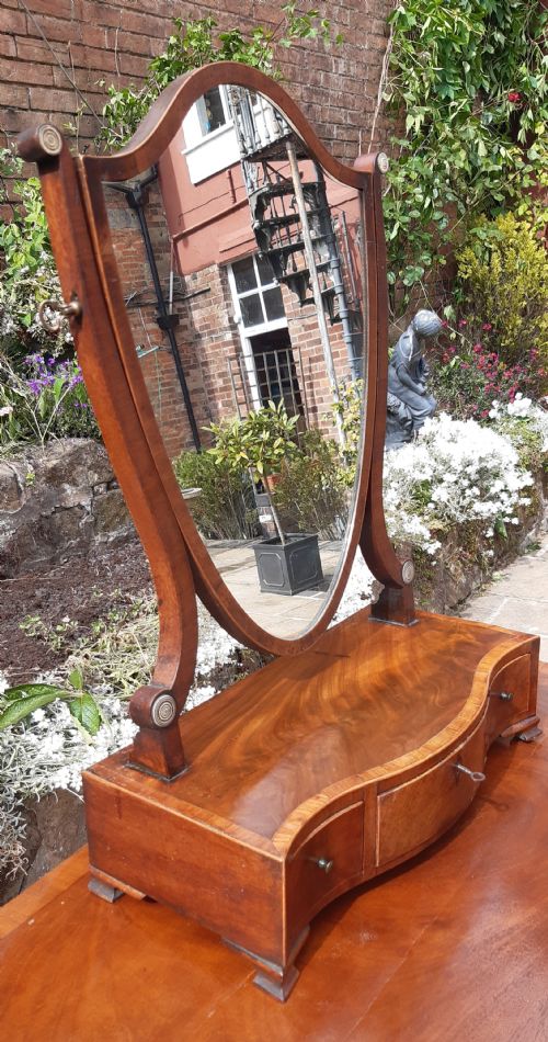 GEORGIAN SERPENTINE TOILET MIRROR - ADDITIONAL PHOTO 2