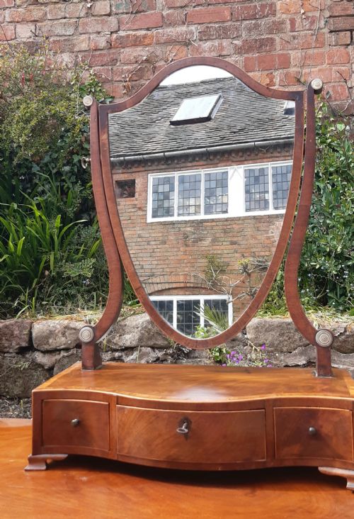 GEORGIAN SERPENTINE TOILET MIRROR - ADDITIONAL PHOTO 3