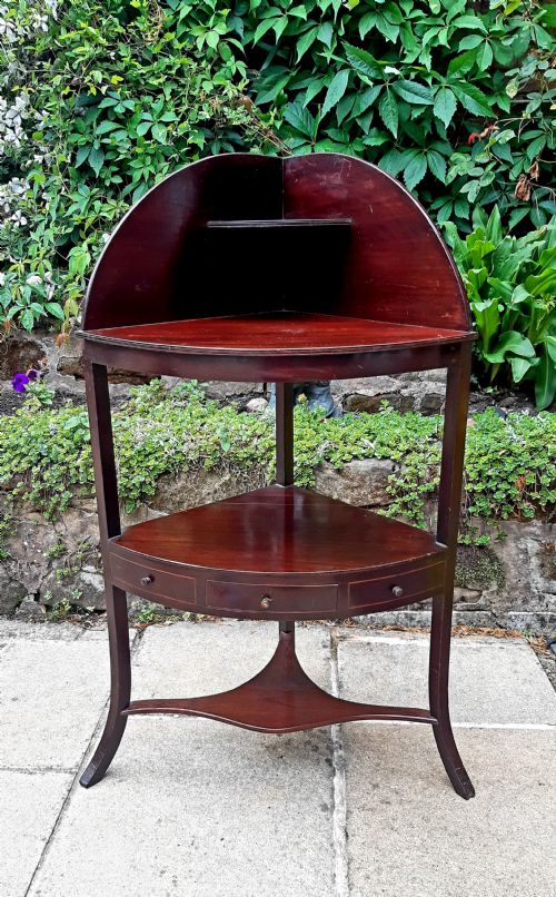 GEORGIAN MAHOGANY CORNER WASHSTAND - ADDITIONAL PHOTO 1