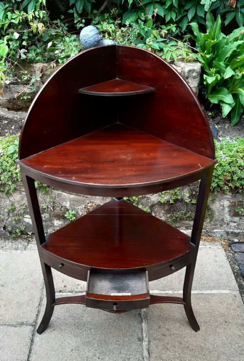 GEORGIAN MAHOGANY CORNER WASHSTAND - ADDITIONAL PHOTO 2