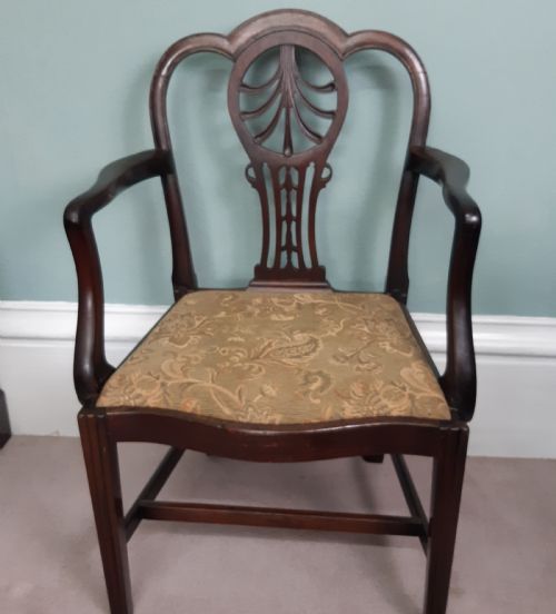 stunning georgian mahogany armchair hepplewhite period - CATEGORY: ANTIQUE CHAIRS - DATED GEORGIAN