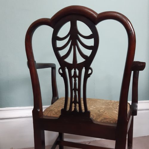 STUNNING GEORGIAN MAHOGANY ARMCHAIR HEPPLEWHITE PERIOD - ADDITIONAL PHOTO 4