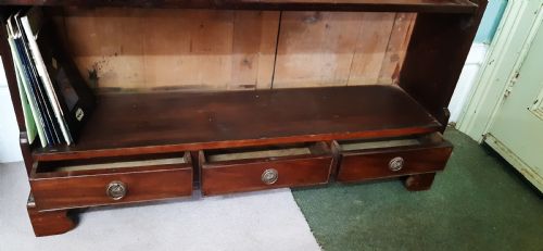 MAHOGANY WATERFALL OPEN BOOKCASE - ADDITIONAL PHOTO 1