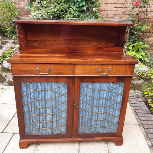 regency rosewood chiffonier side cabinet - CATEGORY: ANTIQUE SIDEBOARDS - DATED REGENCY