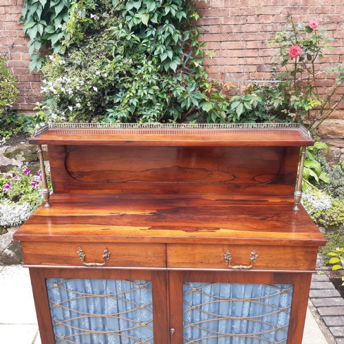 REGENCY ROSEWOOD CHIFFONIER SIDE CABINET - ADDITIONAL PHOTO 1