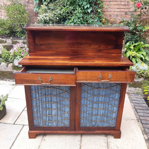 REGENCY ROSEWOOD CHIFFONIER SIDE CABINET - ADDITIONAL PHOTO 3