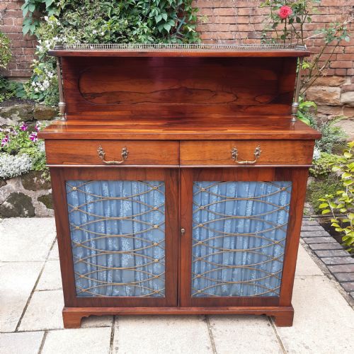 REGENCY ROSEWOOD CHIFFONIER SIDE CABINET - ADDITIONAL PHOTO 4