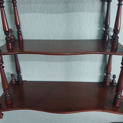 VICTORIAN MAHOGANY HANGING SHELVES - ADDITIONAL PHOTO 3