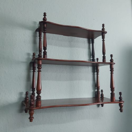 VICTORIAN MAHOGANY HANGING SHELVES - ADDITIONAL PHOTO 4