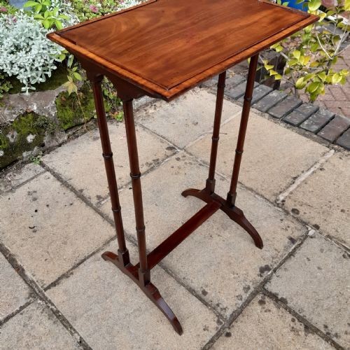 ELEGANT REGENCY MAHOGANY WINE LAMP TABLE - ADDITIONAL PHOTO 2