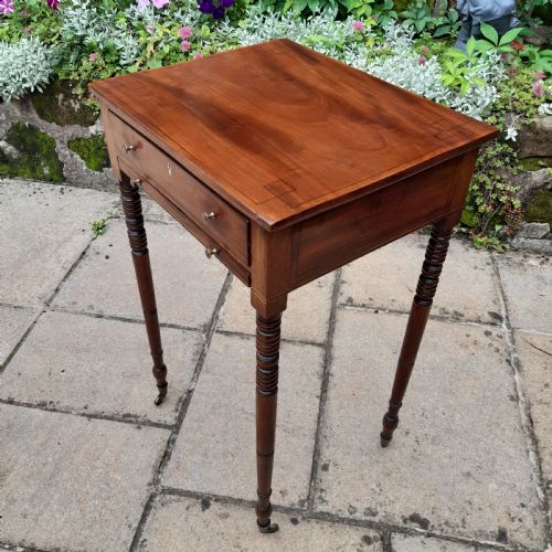 ELEGANT REGENCY MAHOGANY LAMP SIDE TABLE - ADDITIONAL PHOTO 6
