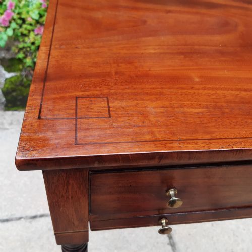 ELEGANT REGENCY MAHOGANY LAMP SIDE TABLE - ADDITIONAL PHOTO 8