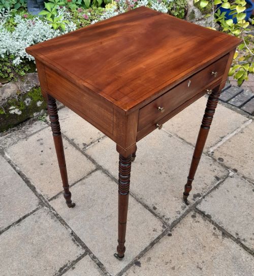 ELEGANT REGENCY MAHOGANY LAMP SIDE TABLE - ADDITIONAL PHOTO 11