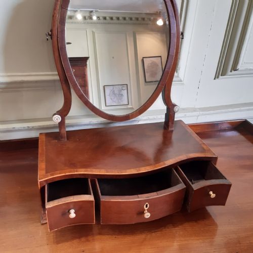 GEORGIAN MAHOGANY TOILET DRESSING TABLE MIRROR - ADDITIONAL PHOTO 2