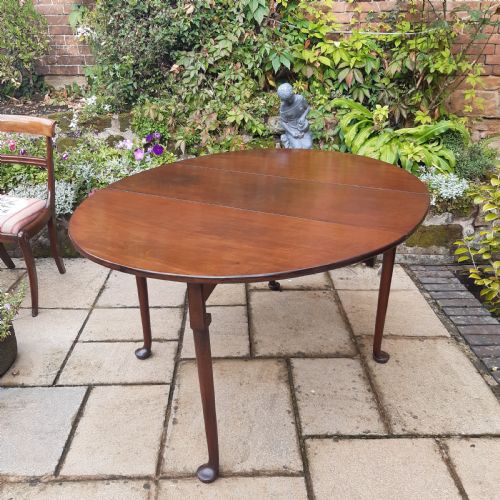 GEORGIAN MAHOGANY DROP LEAF DINING TABLE - ADDITIONAL PHOTO 1
