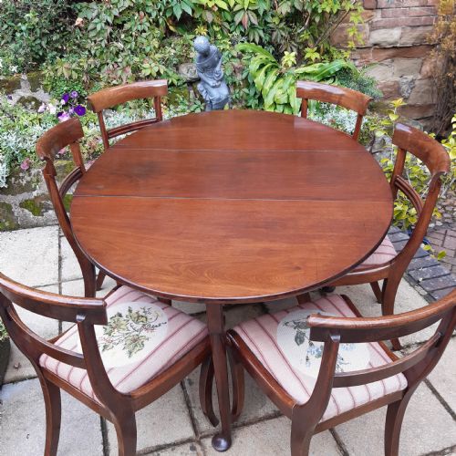 GEORGIAN MAHOGANY DROP LEAF DINING TABLE - ADDITIONAL PHOTO 3
