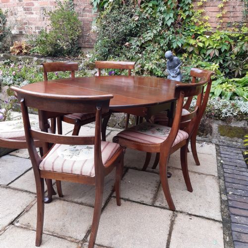GEORGIAN MAHOGANY DROP LEAF DINING TABLE - ADDITIONAL PHOTO 4