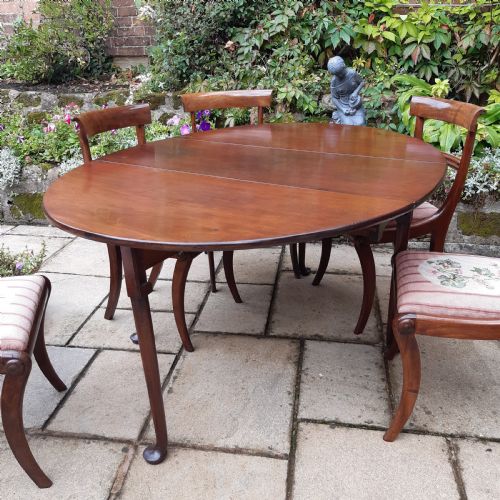 GEORGIAN MAHOGANY DROP LEAF DINING TABLE - ADDITIONAL PHOTO 5
