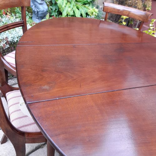GEORGIAN MAHOGANY DROP LEAF DINING TABLE - ADDITIONAL PHOTO 6