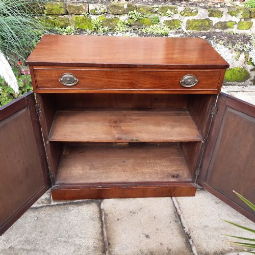 GEORGIAN MAHOGANY SIDE CABINET CHIFFONIER - ADDITIONAL PHOTO 3