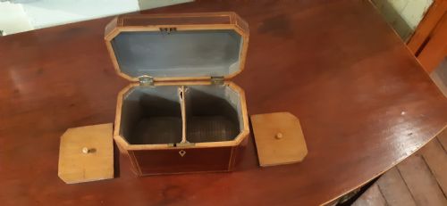 PARTRIDGE WOOD TEA CADDY - ADDITIONAL PHOTO 7