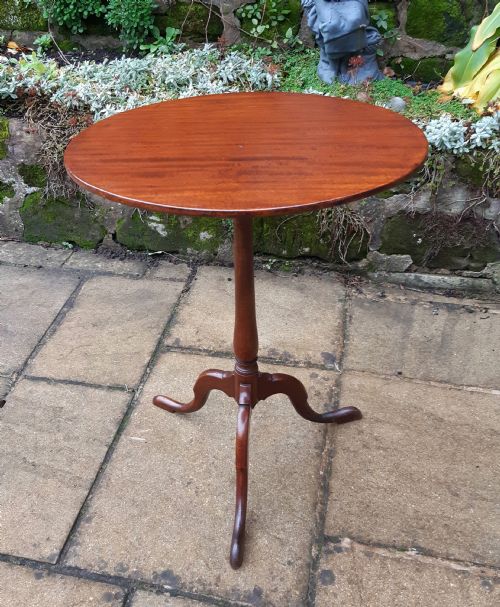 GEORGIAN MAHOGANY OVAL WINE LAMP TABLE - ADDITIONAL PHOTO 3