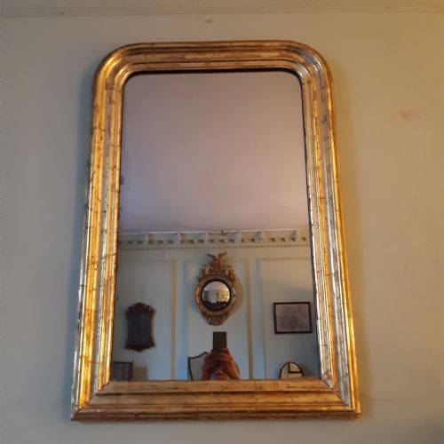 19TH CENTURY GILT OR GILTWOOD WALL MIRROR OVERMANTLE - ADDITIONAL PHOTO 2
