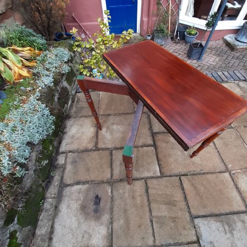 REGENCY MAHOGANY CARD TABLE - ADDITIONAL PHOTO 6