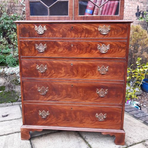 GEORGIAN SECRETAIRE BOOKCASE - ADDITIONAL PHOTO 6