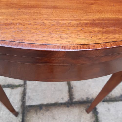 GEORGIAN DEMI LUNE INLAID CARD TABLE - ADDITIONAL PHOTO 5