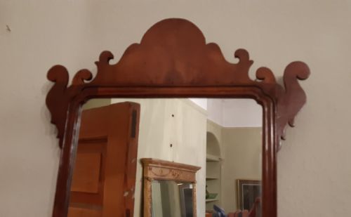 GEORGIAN WALNUT FRET WALL OR FRETWORK MIRROR - ADDITIONAL PHOTO 1