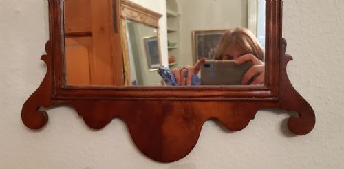 GEORGIAN WALNUT FRET WALL OR FRETWORK MIRROR - ADDITIONAL PHOTO 2